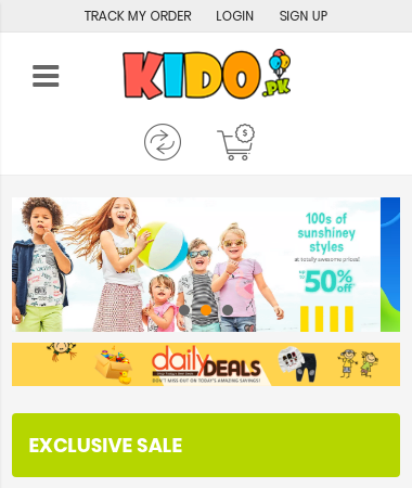 Kido - Online Toy Shop<br>
Kido.pk is an online toy shop. Our goal is to place high quality toys that teach and entertain children. Our mission is to market a collection of unique toys that engage, educate and entertain. We are committed to providing our customers with the best toys in the world. That’s why we have a guarantee on every product we carry. We are committed to providing unique, high quality products.